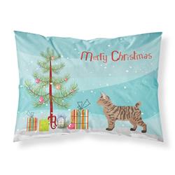 CK4685PILLOWCASE 30 x 0.15 x 20.5 in. Pixie Bob No.2 Cat Merry Christmas Fabric Standard Pillowcase