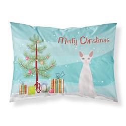 CK4763PILLOWCASE 30 x 0.15 x 20.5 in. Devon Rex No.2 Cat Merry Christmas Fabric Standard Pillowcase