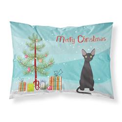 CK4764PILLOWCASE 30 x 0.15 x 20.5 in. Devon Rex No.3 Cat Merry Christmas Fabric Standard Pillowcase