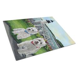 Westie Schooner & Annie Glass Cutting Board - Large