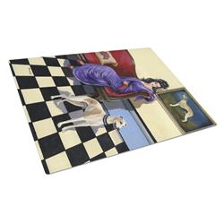 Whippet Elegance & Grace Glass Cutting Board - Large