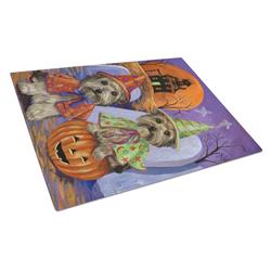Yorkie Halloween Haunted House Glass Cutting Board - Large
