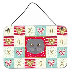 8 x 12 in. Scottish Fold Cat Love Wall or Door Hanging Prints