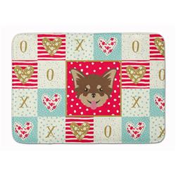 19 x 27 in. Chihuahua Love Machine Washable Memory Foam Mat