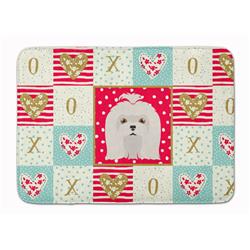 19 x 27 in. Maltese Love Machine Washable Memory Foam Mat
