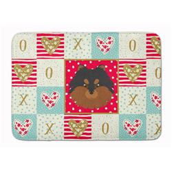 19 x 27 in. Pomeranian Love Machine Washable Memory Foam Mat