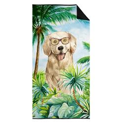 30 x 60 in. Golden Retriever Premium Beach Towel