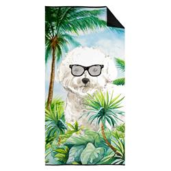 Bichon Frise Premium Beach Towel 30 x 60 in.
