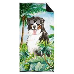 30 x 60 in. Bernese Mountain Dog Premium Beach Towel