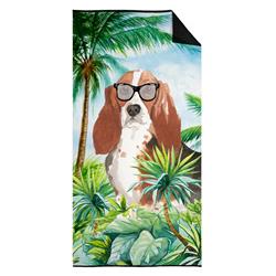 30 x 60 in. Basset Hound Premium Beach Towel