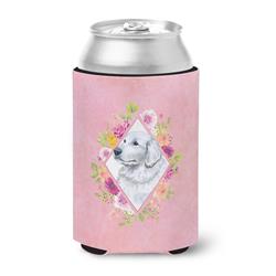 Great Pyrenees Pink Flowers Can or Bottle Hugger