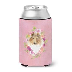 Collie Pink Flowers Can or Bottle Hugger