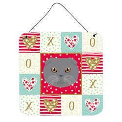 6 x 6 in. Scottish Fold Cat Love Wall or Door Hanging Prints