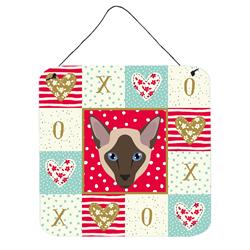 6 x 6 in. Siamese Modern Cat Love Wall or Door Hanging Prints