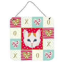 6 x 6 in. Turkish Van Cat Love Wall or Door Hanging Prints