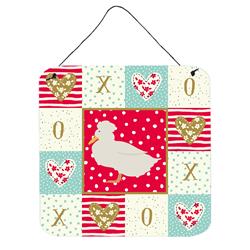 6 x 6 in. Crested Duck Love Wall or Door Hanging Prints