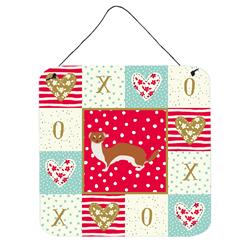 6 x 6 in. Weasel Love Wall or Door Hanging Prints