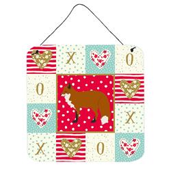 6 x 6 in. Red Fox Love Wall or Door Hanging Prints