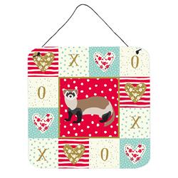6 x 6 in. Ferret Love Wall or Door Hanging Prints