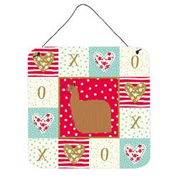 6 x 6 in. Alpaca Suri Love Wall or Door Hanging Prints