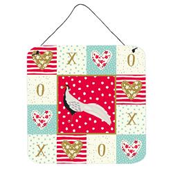 6 x 6 in. Silver Pheasant Love Wall or Door Hanging Prints