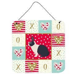6 x 6 in. Dutch Rabbit Love Wall or Door Hanging Prints