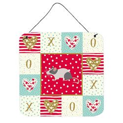 6 x 6 in. Japanese Mouse Love Wall or Door Hanging Prints