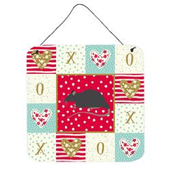 6 x 6 in. Black Rat Love Wall or Door Hanging Prints