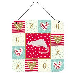 6 x 6 in. Dumbo Sphynx Rat Love Wall or Door Hanging Prints