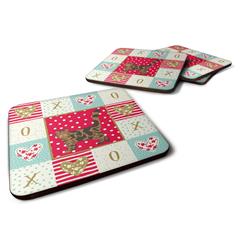 Picture of Carolines Treasures CK5619FC 3.5 x 3.5 in. Foldex Exotic Fold No.2 Cat Love Foam Coaster - Set of 4