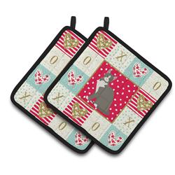 CK5743PTHD 7.5 x 7.5 in. Brazilian Shorthair Cat Love Pair of Pot Holders