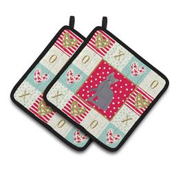 CK5767PTHD 7.5 x 7.5 in. Korat Cat Love Pair of Pot Holders