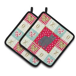 CK5771PTHD 7.5 x 7.5 in. Nebelung Cat Love Pair of Pot Holders