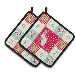 CK5786PTHD 7.5 x 7.5 in. Siamese Modern Cat Love Pair of Pot Holders