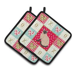 CK5787PTHD 7.5 x 7.5 in. Siamese Traditional Cat Love Pair of Pot Holders