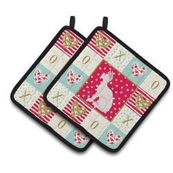 CK5796PTHD 7.5 x 7.5 in. Sphynx No.3 Cat Love Pair of Pot Holders