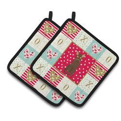 CK5797PTHD 7.5 x 7.5 in. Suphalak Cat Love Pair of Pot Holders