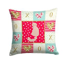14 x 3 x 14 in. Scottish Fold Cat Love Fabric Decorative Pillow