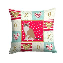Picture of Carolines Treasures CK5792PW1414 14 x 3 x 14 in. Snowshoe No.2 Cat Love Fabric Decorative Pillow