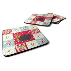 3.5 x 3.5 in. Yorkshire Terrier No.2 Love Foam Coaster - Set of 4
