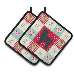 CK5807PTHD 7.5 x 7.5 in. Affenpinscher No.2 Love Pair of Pot Holders