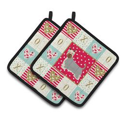 CK5811PTHD 7.5 x 7.5 in. Australian Silky Terrier No.2 Love Pair of Pot Holders