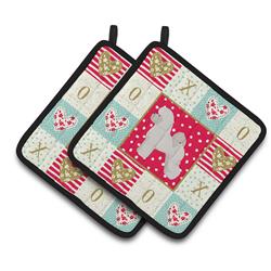 CK5813PTHD 7.5 x 7.5 in. Bichon Frise Love Pair of Pot Holders