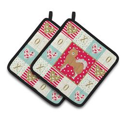 CK5828PTHD 7.5 x 7.5 in. Elo Dog No.1 Love Pair of Pot Holders