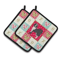 CK5829PTHD 7.5 x 7.5 in. Elo Dog No.2 Love Pair of Pot Holders