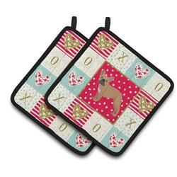 CK5836PTHD 7.5 x 7.5 in. French Bulldog No.2 Love Pair of Pot Holders