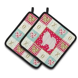 CK5837PTHD 7.5 x 7.5 in. German Spitz No.1 Love Pair of Pot Holders
