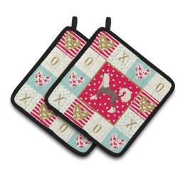 CK5921PTHD 7.5 x 7.5 in. Chinese Crested Love Pair of Pot Holders