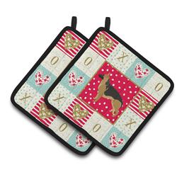 CK5930PTHD 7.5 x 7.5 in. German Shepherd Love Pair of Pot Holders