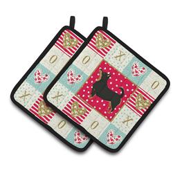 CK5940PTHD 7.5 x 7.5 in. Lancashire Terrier Love Pair of Pot Holders